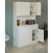 Basicwise Wooden Kitchen Pantry Storage Cabinet with Drawer, Doors and Shelves, White QI004411L - alternate 2